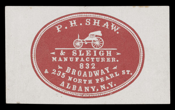 P. H. Shaw. Sleigh Manufacturer.