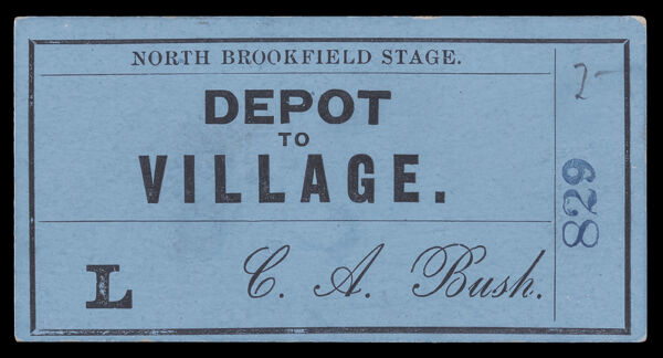 North Brookfield Stage. Depot to Village.