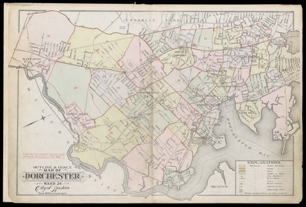 Outline & Index map of Dorchester. Ward 24, City of Boston.