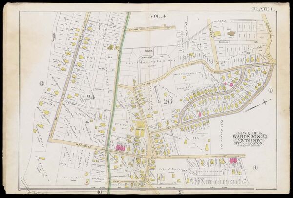 Plate II. Part of Wards 20 & 24 Dorchester, City of Boston.