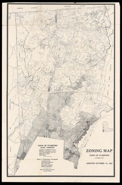 Town of Stamford Zoning Map (outside city)
