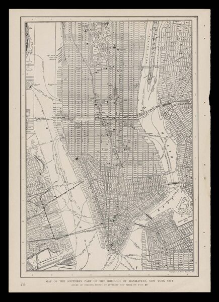 Map of the southern part of the Borough of Manhattan, New York City