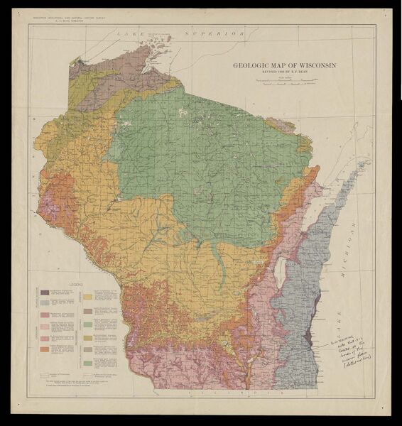 Geologic map of Wisconsin