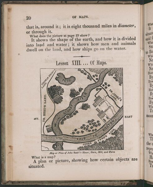 Lesson XIII / Map or plan of John Smith's house, barn, mill, and farm