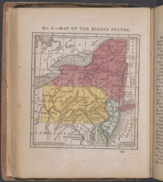 No. 5. - Map of the Middle States.