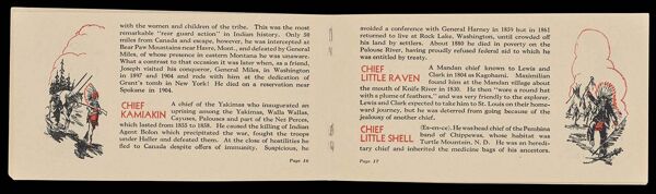 Chief Kamiakin / Kagohami - Chief Little Raven / Es-en-ce - Chief Little Shell
