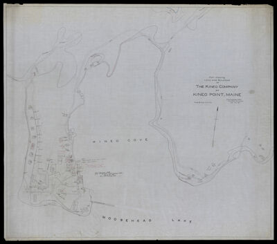 Plan showing lands and buildings of the Kineo Company at Kineo Point, Maine