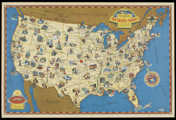 The Greyhound map of this amazing America natural and man-made wonders reached best by Greyhound and principal connecting bus lines.