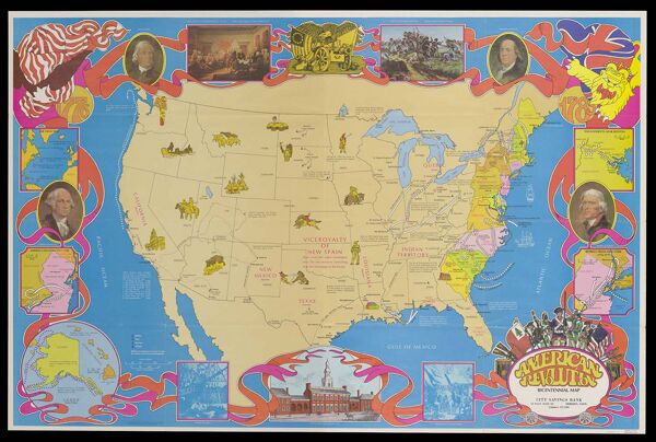 American revolution bicentennial map a Jimini-Hammond production [for] Social Studies School Service.