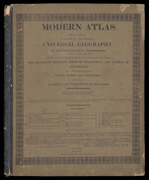 Modern Atlas on a New Plan to accompany the System of Universal Geography [front cover]