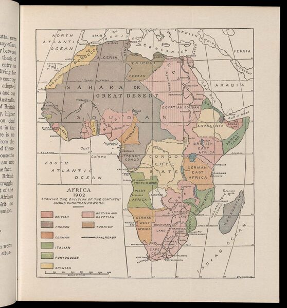 Africa 1902: Showing the division of the continent among European power