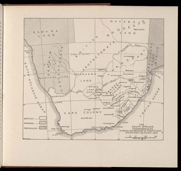 The South African Commonwealth: showing boundaries of constituent states and colonies - 1906