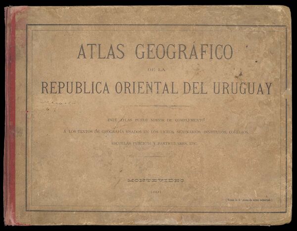 Atlas Geográfico de la República Oriental del Uruguay [front cover]