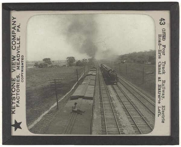 Four Track Railway, Electric Road—Erie Canal at Extreme Left.