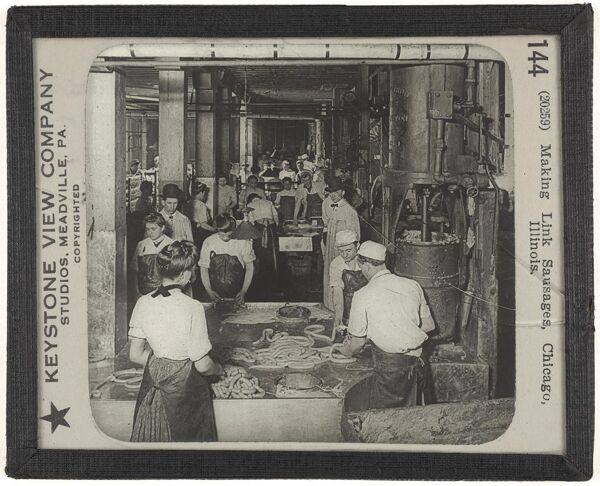 Making Link Sausages, Chicago, Illinois.