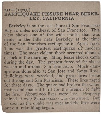Earthquake Fissure Near Berkeley, California