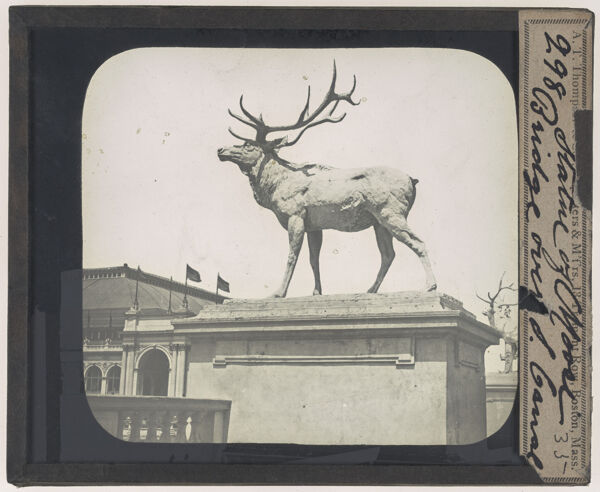 Statue of Moose Bridge over S. Canal
