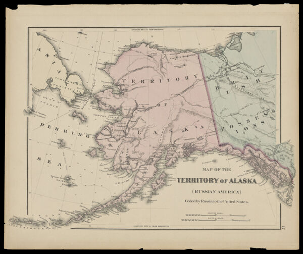 Map of the Territory of Alaska (Russian America) ceded by Russia to the United States