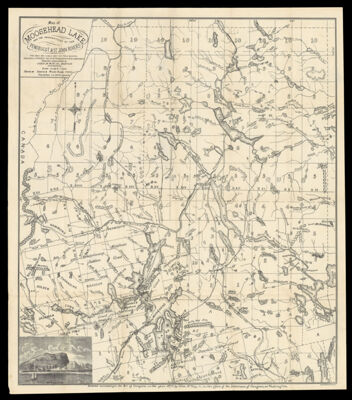 Map of Moosehead Lake and the headwaters of the Penobscot & St. John Rivers