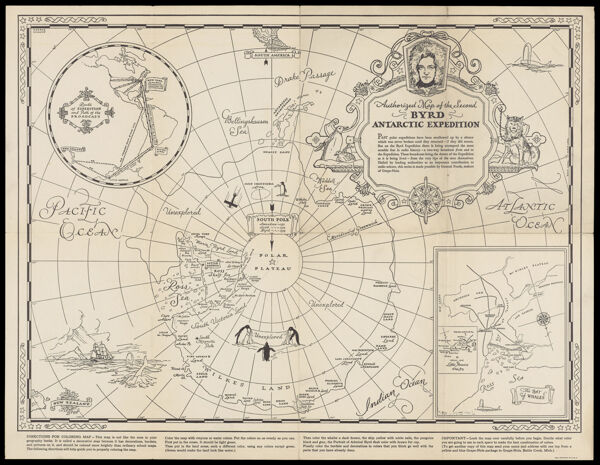 Authorized map of the Second Byrd Antarctic Expedition