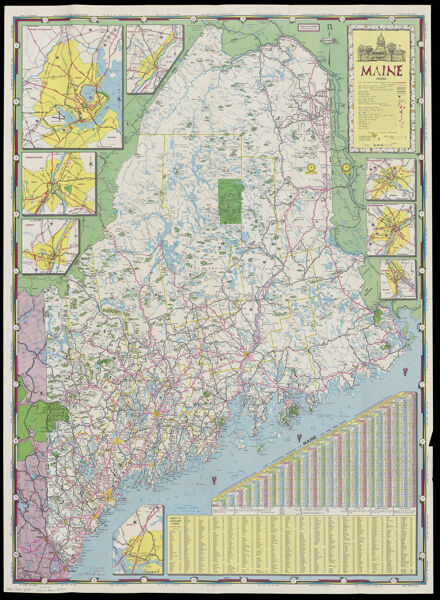 1960 Maine official highway map