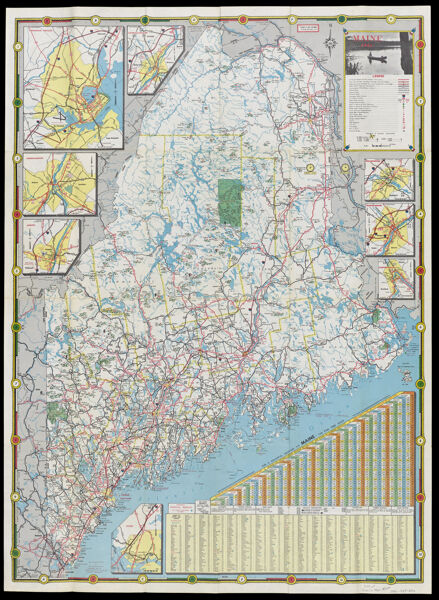 Maine 1965 highway map