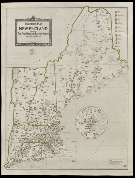 Industrial map of New England
