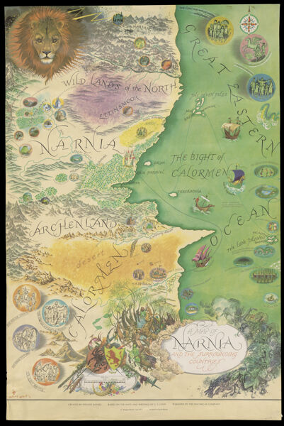 A Map of Narnia and the surrounding countries.