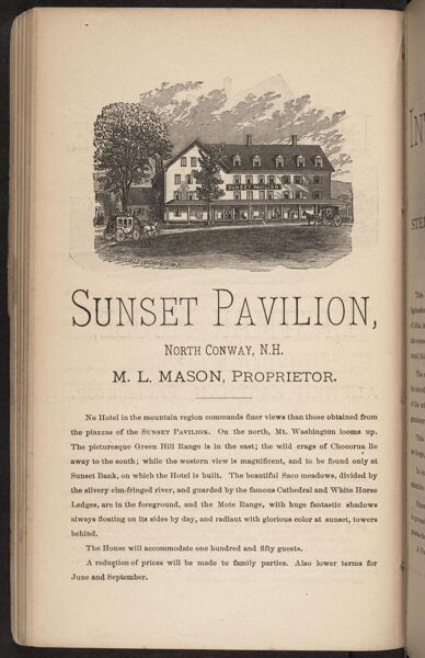 Sunset Pavilion, North Conway, N.H.