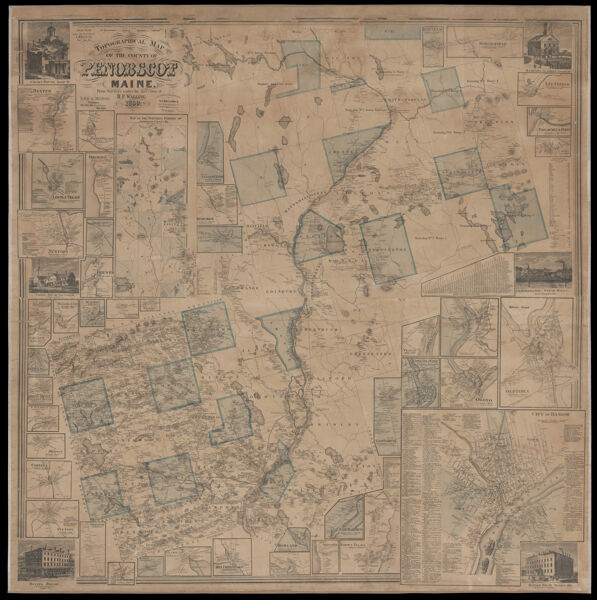 Topographical map of the county of Penobscot, Maine
