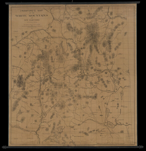 Crawford's Map of the White Mountains of New Hampshire containing the latest information with reference to railroads and altitudes from original surveys by Geo. T. Crawford