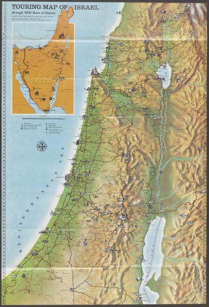 Touring map of Israel : through 4000 years of history