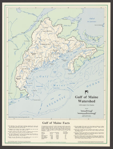 Gulf of Maine watershed : with major river basins