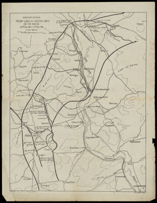 Ninetieth Division, Front Lines and Sector Limits on the Meuse, 22 Oct 1918 to 11 Nov 1918