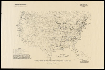 Nuclear power reactor sites in the United States - March 1980