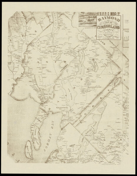 Raymond from a map of Cumberland County Maine