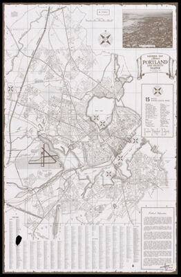 Souvenir map of historic Portland and vicinity, Maine ; Souvenir map of historic coastal Maine