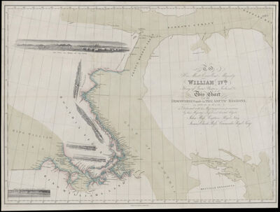 To His Most Excellent Majesty William IV King of Great Britain, Ireland & c. :|bthis chart of the discoveries made in the Arctic Regions, in 1829, 30, 31, 32, & 33 : is dedicated with His Majesty's gracious permission by His Majesty's loyal and devoted subjects John Ross, Captain Royal Navy, James Clark Ross, Commander Royal Navy.