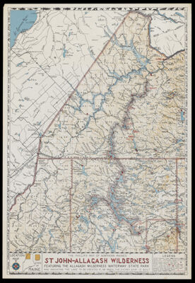 The Phillips map of northern Maine's St John-Allagash Wilderness : featuring the Allagash Wilderness Waterway State Park and indicating the lake to be created if, or when, the Dickey Dam is built