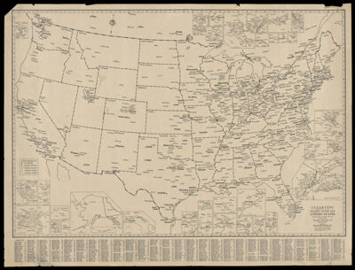 Cleartype trading center map of the United States :|bwith portions of southern Canada and northern Mexico : based on cities having a population of 10,000 and over American Map Company.