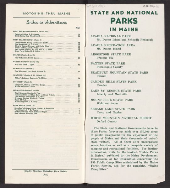 State and National Parks in Maine