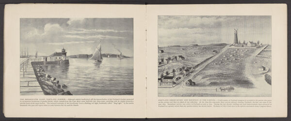 The Breakwater Light/ Portland Observatory  and Mountjoy in the Forties