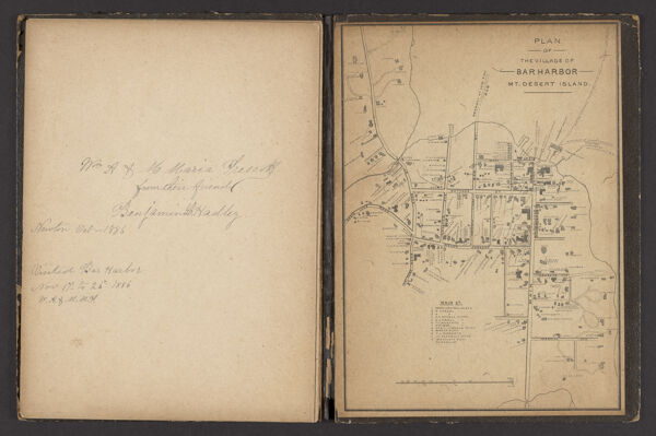 [Hand writing]/ Plan of the Village of Bar Harbor Mt. Desert Island