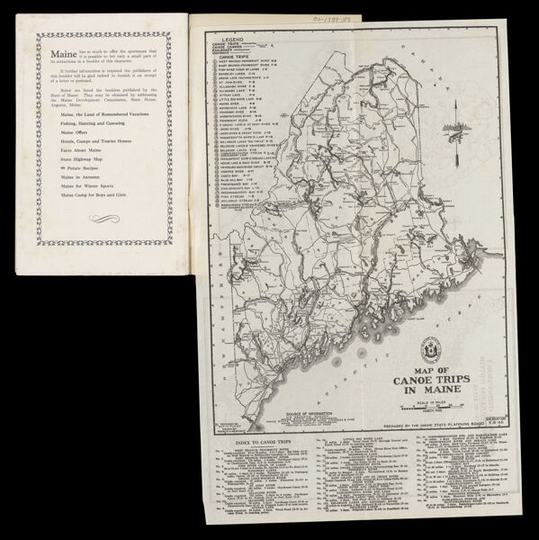 Map of Canoe Trips in Maine