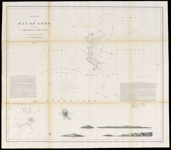 Gulf and Bay of Yedo surveyed by order of Commodore M.C. Perry, U.S.N. by Lieut. W. L. Maury and other officers of the U.S. Japan Expedition in 1853-54.