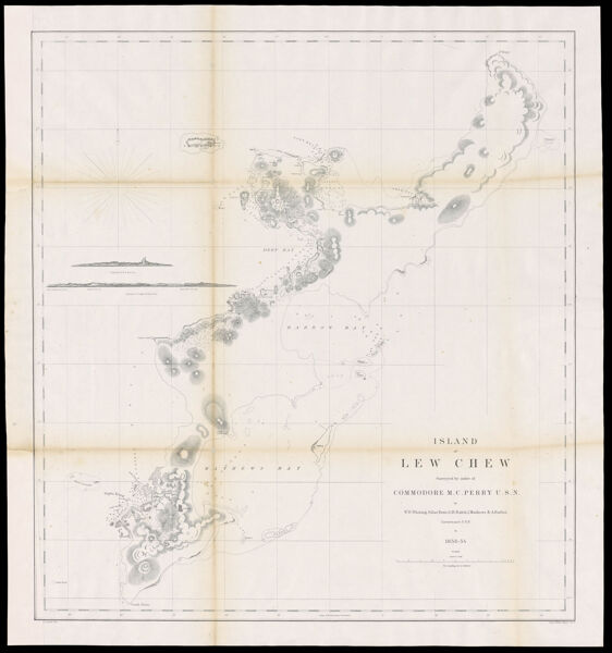 Island of Lew Chew surveyed by order of Commodore M.C. Perry U.S.N. by W.B. Whiting, Silas Bent, G.B. Balch, I. Mathews & A. Barbot.
