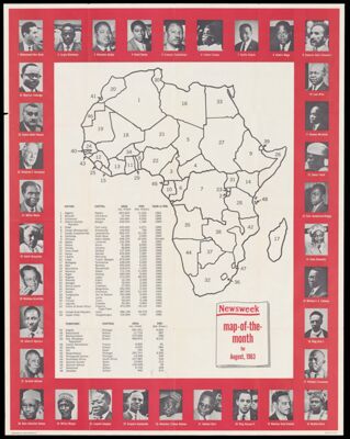 Newsweek map-of-the-month for August 1963 : [map of Africa]