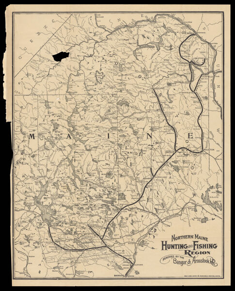 Northern Maine hunting and fishing region reached by the Bangor & Aroostook R.R.