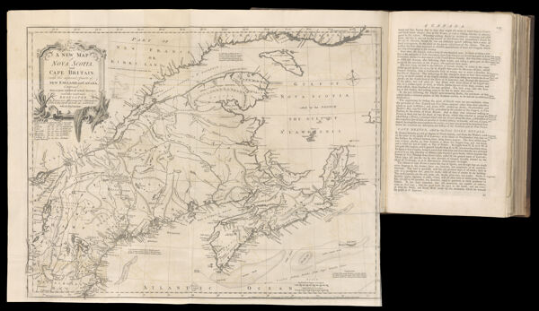 A New Map of Nova Scotia, and Cape Britain, with the adjacent parts of New England and Canada, composed