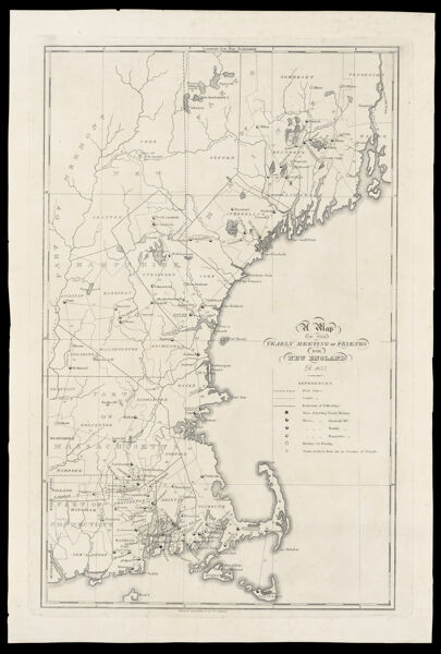A map of the yearly meeting of Friends for New England A.D. 1833.